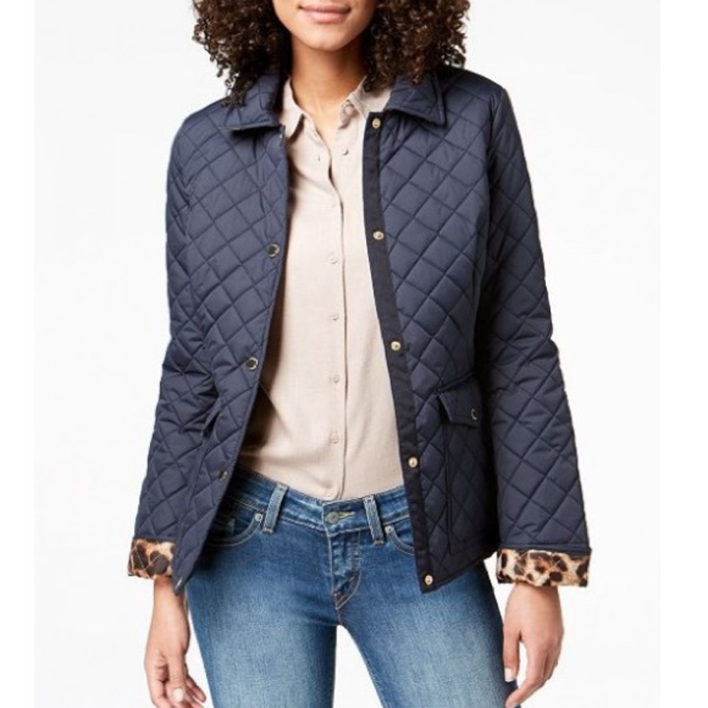 Laundry Quilted Leopard Cuff Jacket